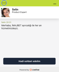 İmajbet Müşteri hizmetleri 